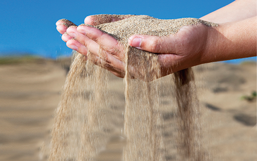 Pour du sable propre et net
