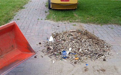 Extraction des débris dans les terrains